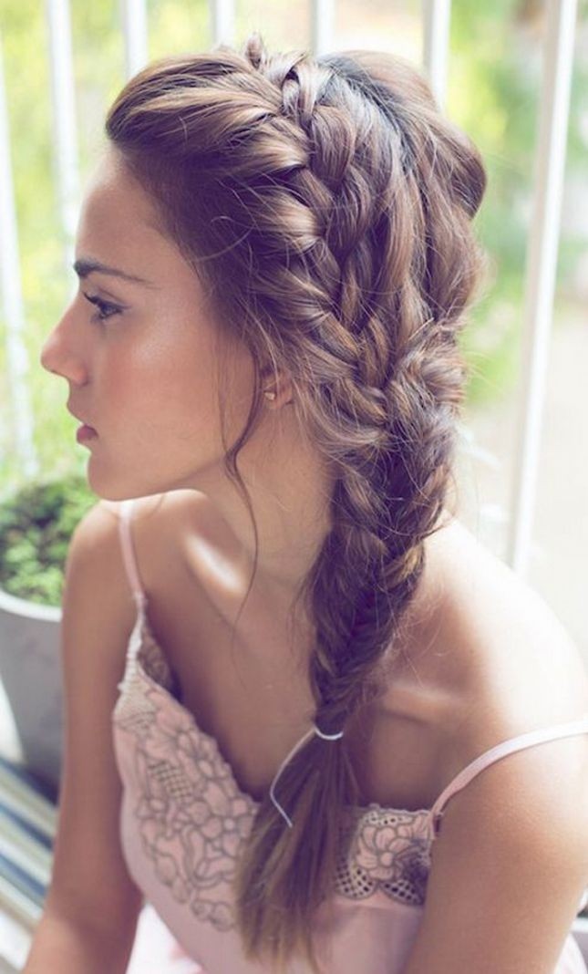 Soft side braid for long hair: hiker ideas of hairstyles