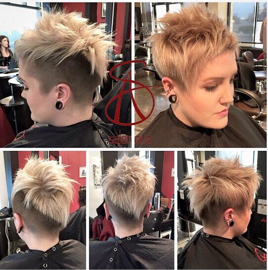 Elderly hairstyles for short hair: the side, a back view