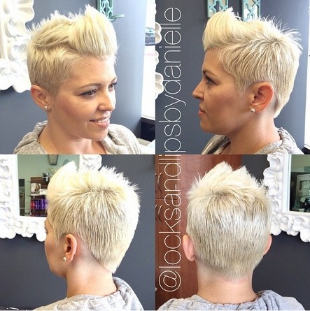 Severe blonde hairstyles for short hair