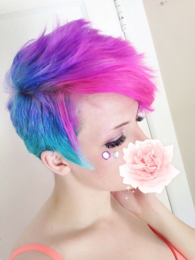 Spikey Ombre Hair Short - Girls' Hairstyles