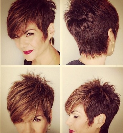 Spikey Pixie with long bangs