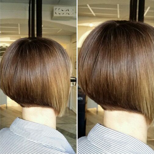 Stacked Bob Haircut for Short Straight Hair