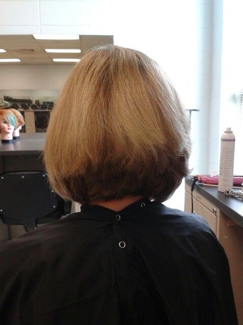Pop hair stacked for straight hair