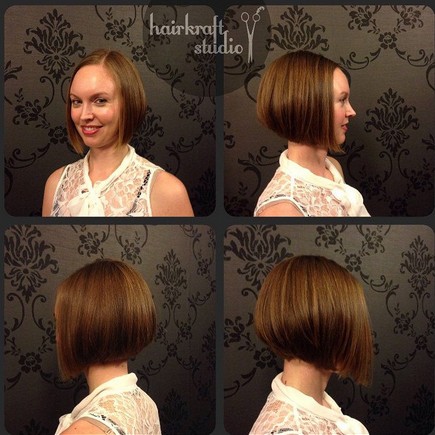 Pop hairstyles are stacked for soft straight hair