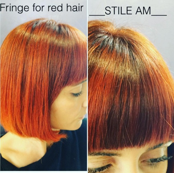 Pop haircut straight for thick hair