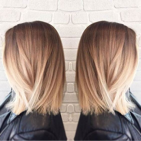 Long straight Bob Play - sharp medium hairstyles, blond blond hair style