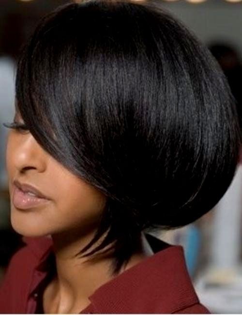 Short straight hairstyle - Bob short hairstyles for black women