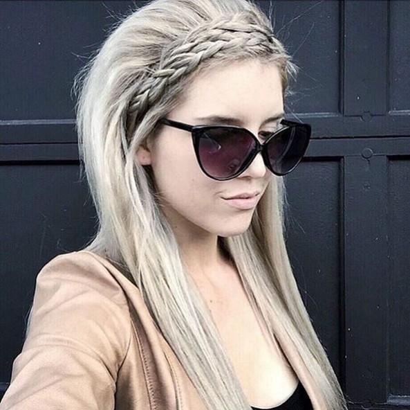 Related hair with braid - long hairstyle ideas 2016