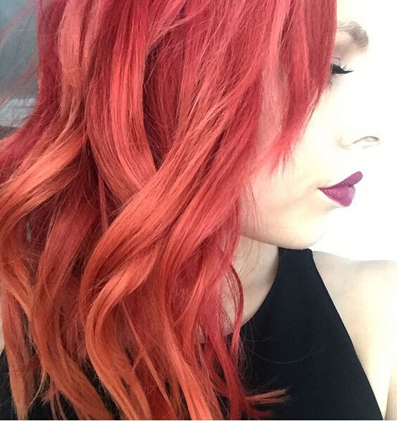 A stunning new red hair color