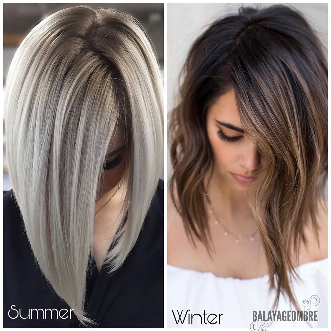 Stylish hairstyles Balayage Ombre with shoulder length - medium -length hair ideas