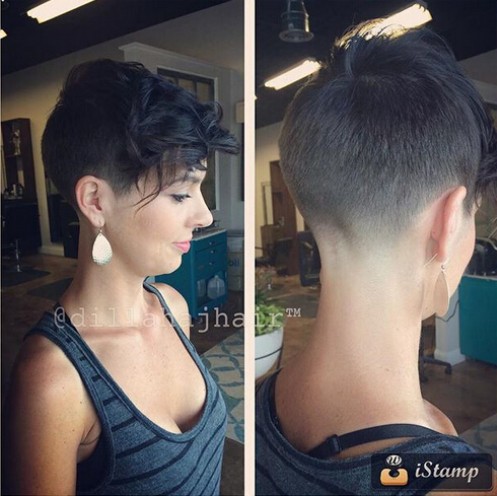 Elegant curly hairstyle for short hair