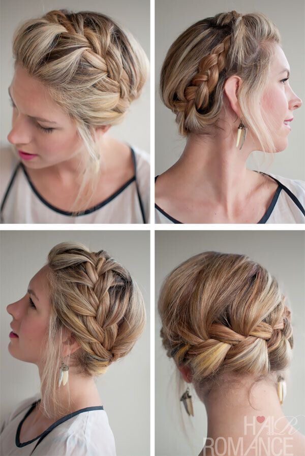 Elegant hairstyles French crown - brand update