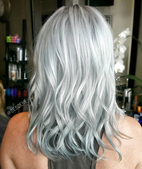 Elegant hair color for medium length hair