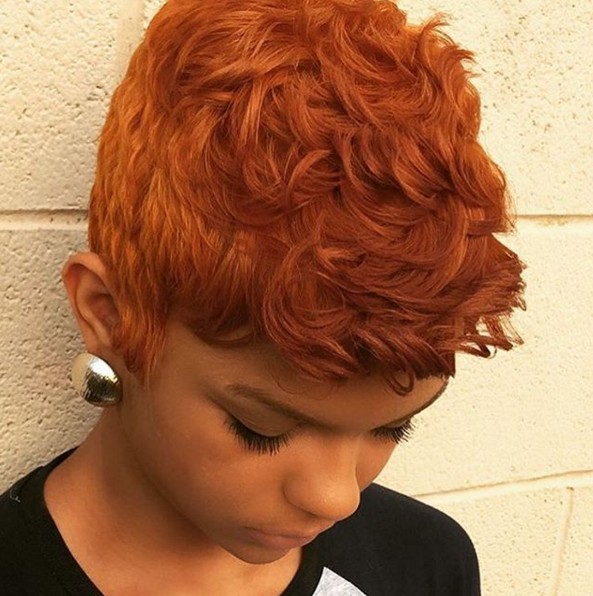 Elegant hair color for short hair - messy pixel hair cutting