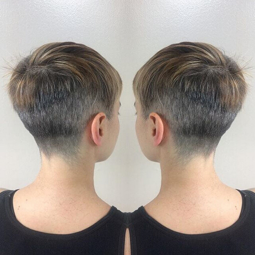 Elegant hair color with pixse hairstyles