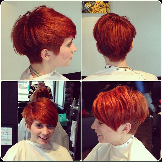 Elegant red hair styles for short hair