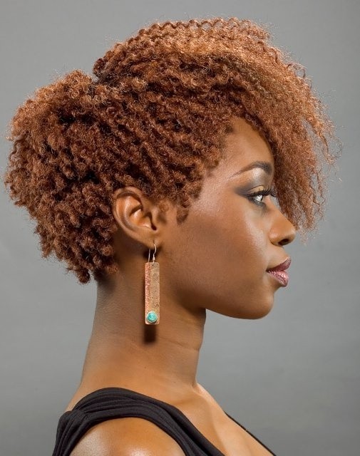 A side view of the Afro -Afro hairstyle