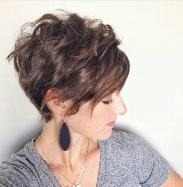 Elegant wavy hairstyle and luxurious curly