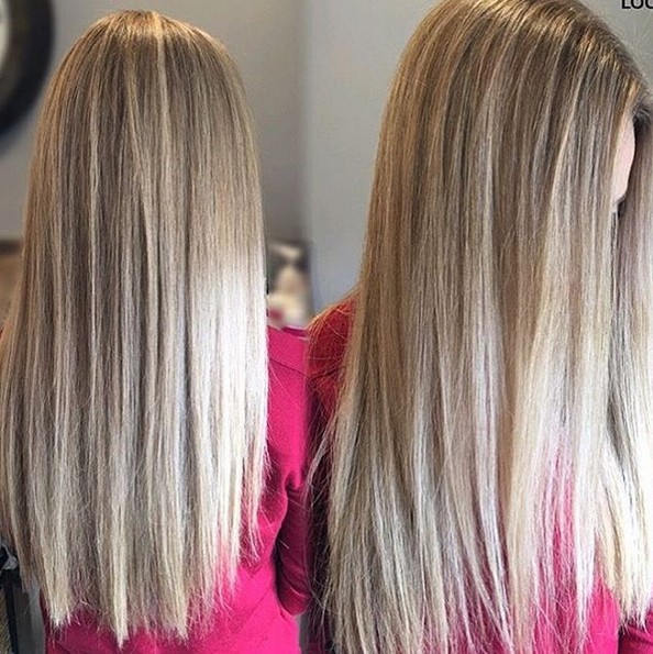 Summer, Blonde Balayage long hair - straight hairstyle