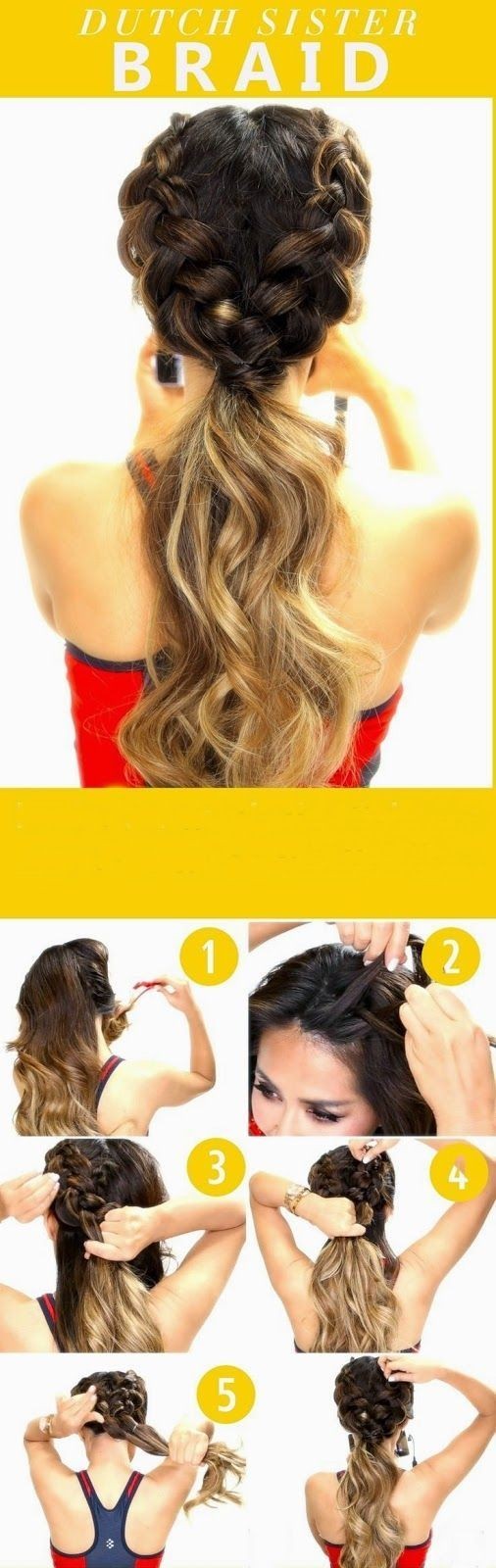 Summer hairstyles for long -haired girls - hook hairstyles with ponytail
