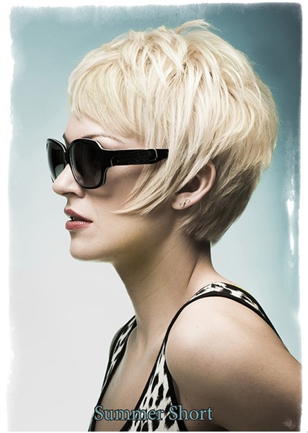 Summer hairstyles for short hair, blond hair shave