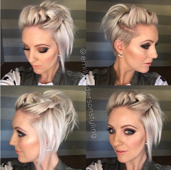 Quick hairstyle with short hair - summer hairstyles for girls