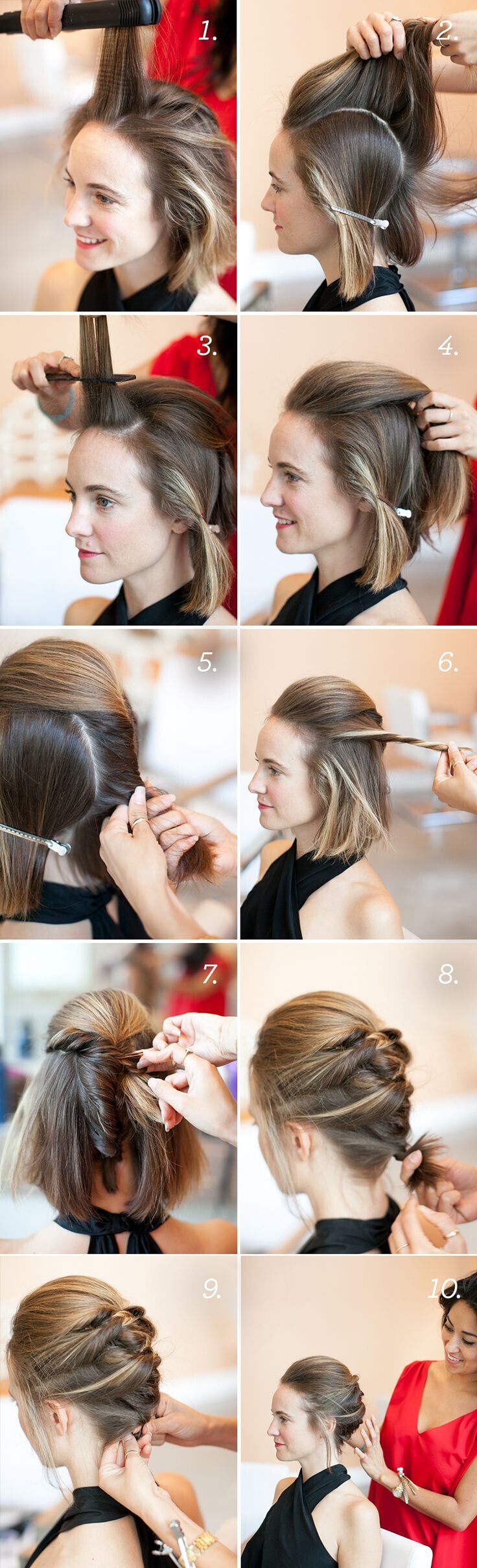 A tight French development pattern with Bob: Short education for hairstyle