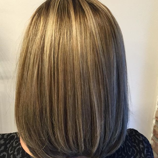 Straight straight hairstyle