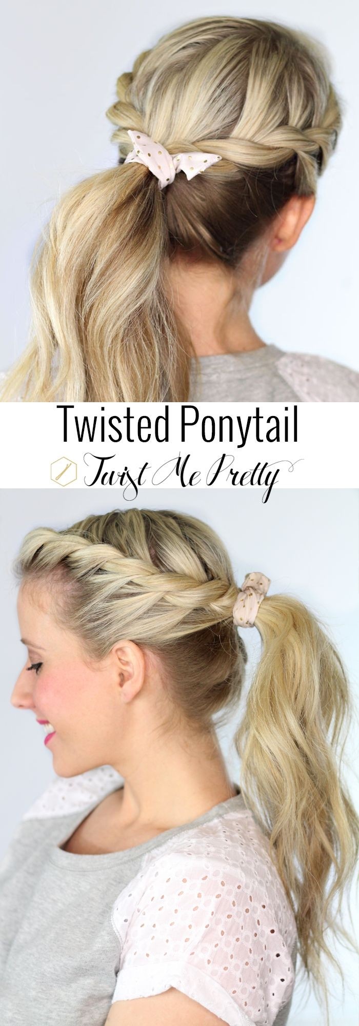These twisted ponytails are very fresh and perfect for the spring!