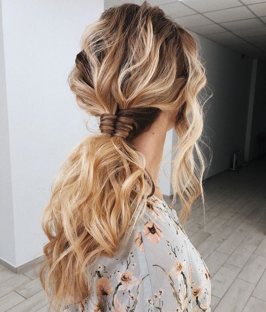 Modern hairstyles braided in summer - horse -tail hairstyles for long hair