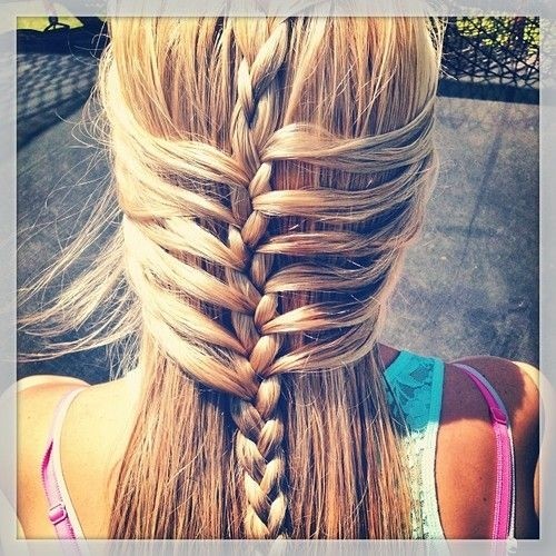 Modern hairstyles DIY braid: long straight hair for girls