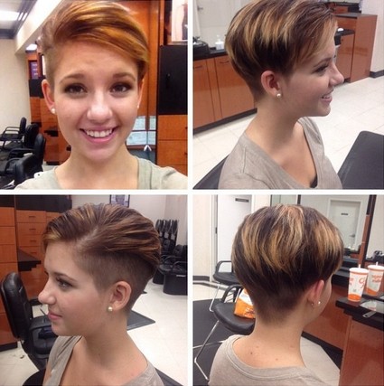The modern hair color of short hair