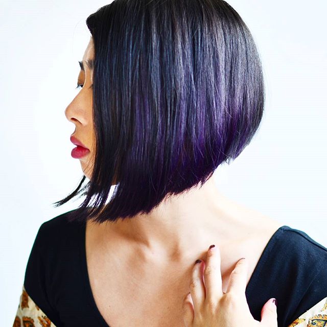 Modern purple hairstyles Bob Pop hairstyles