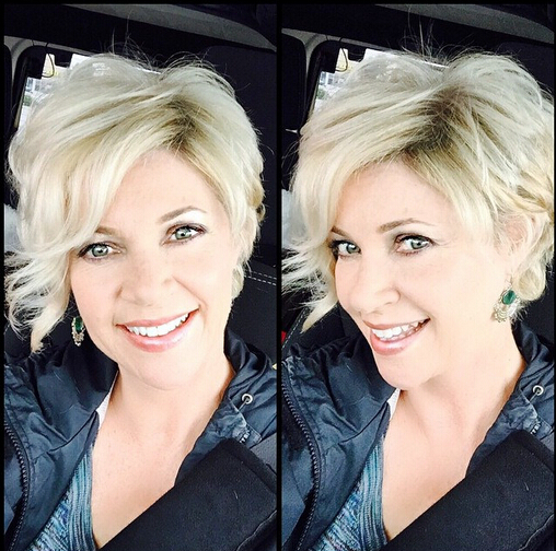 Modern radiant hairstyles with blonde hair - short chaotic hair styles designs 2015 - 2016