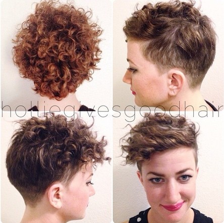 Short, short curly hairstyle