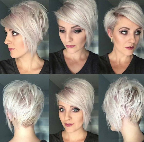 Modern short hair cutting ideas - 2016 short, pink and blond hair style