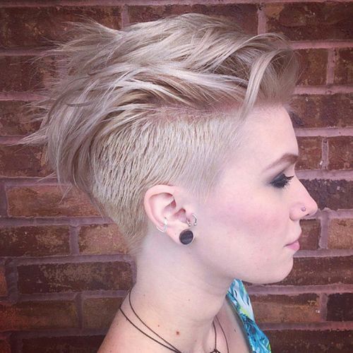 A modern short haircut for thick hair