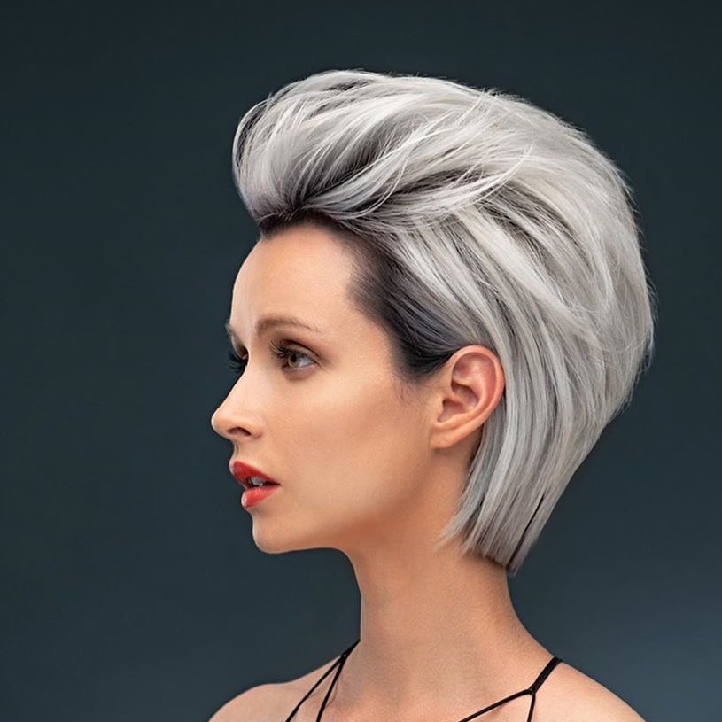 Modern short hair style with color - short hair styles and hairstyle from 2021