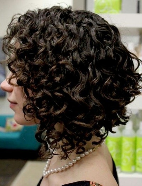 Modern short hairstyles: curls for short hair
