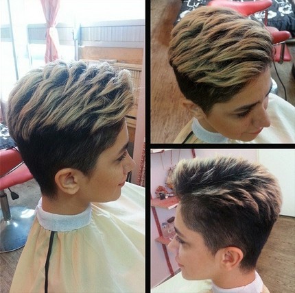 Modern hairstyle short layers