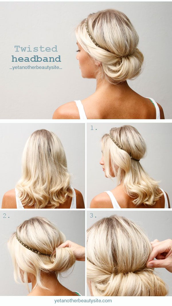 The twisted hairstyle for the head gang - medium summer blonde ideas