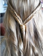 Two fish tail braids for straight hair