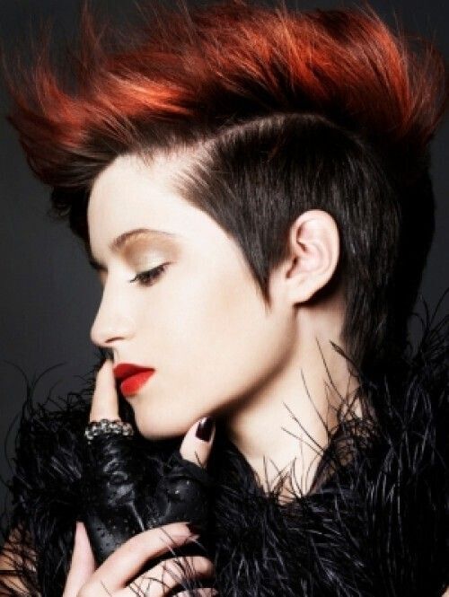 Small tone and brown: elegant pixie shave