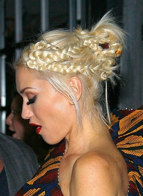 Updos with braids for medium length hair