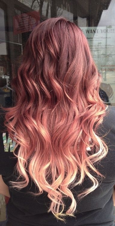 Various shades of red and blonde Ombré