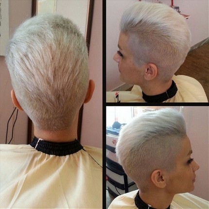 Very short hair style