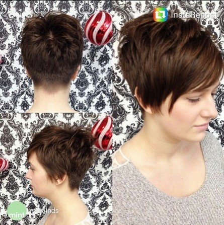 A very short haircut for long bangs - short hairstyles for women 2015