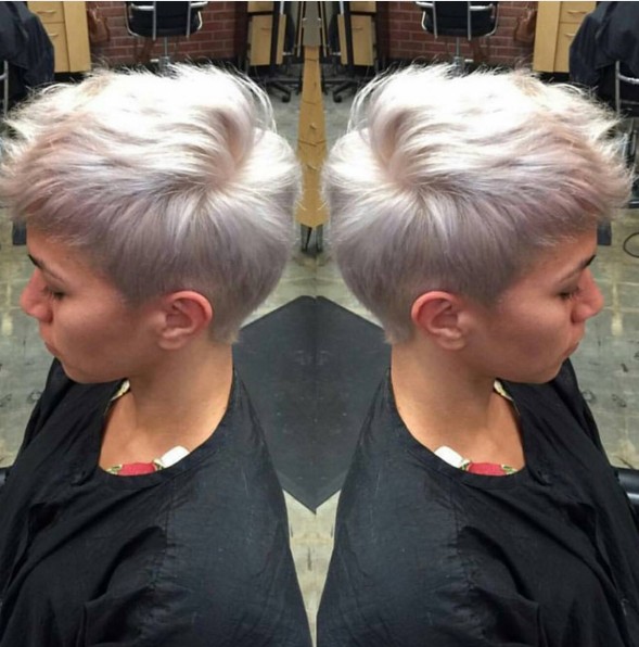 Very short hairstyle