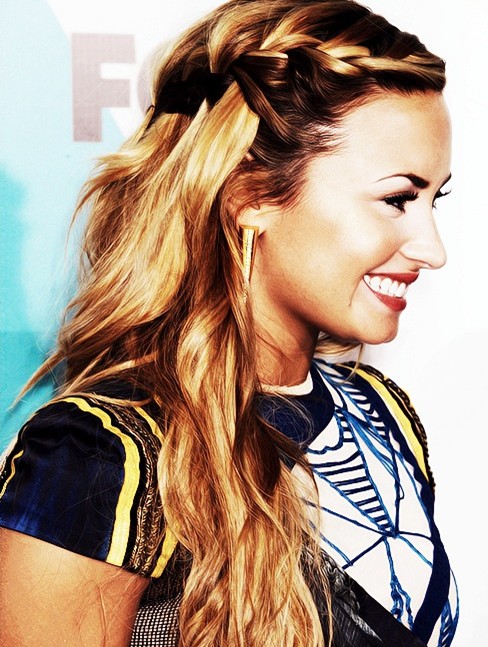Waterfall Braid: Demi Lovato Hair