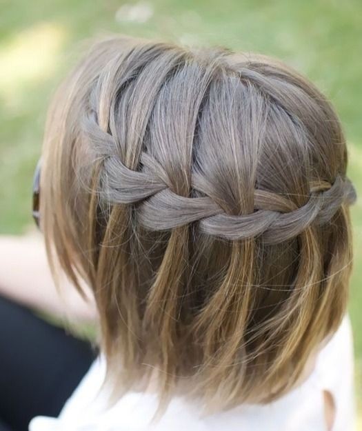 Short hair braid waterfall: Bob for summer